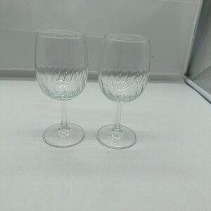 Set of 2 Royal Leerdam Radiance Water Goblet Goblets Glasses 10 Oz 6 5/8"